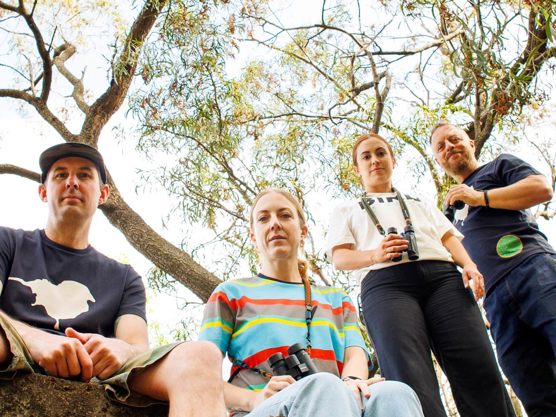 Image of LYFER models wearing birding lifestyle tshirts