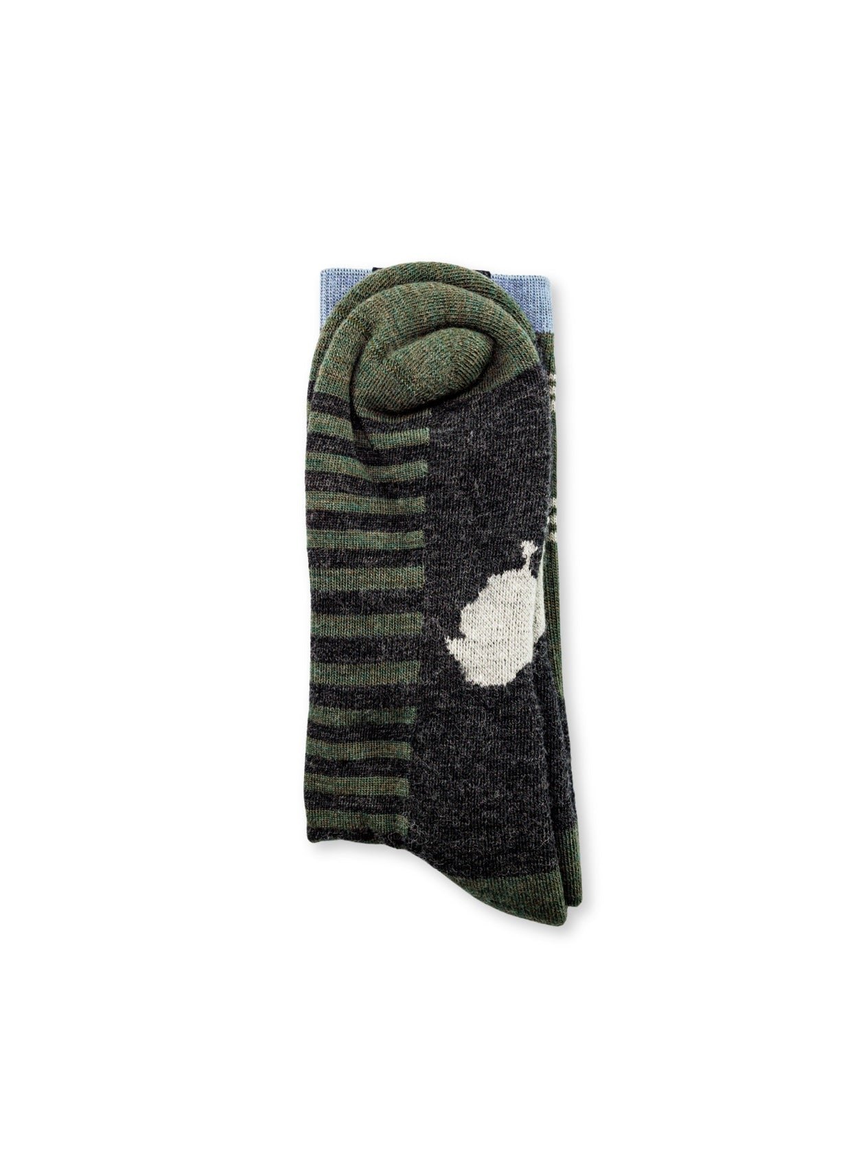 Lyfer Field Socks, showing the birdmark detail on the sole, hiking socks.
