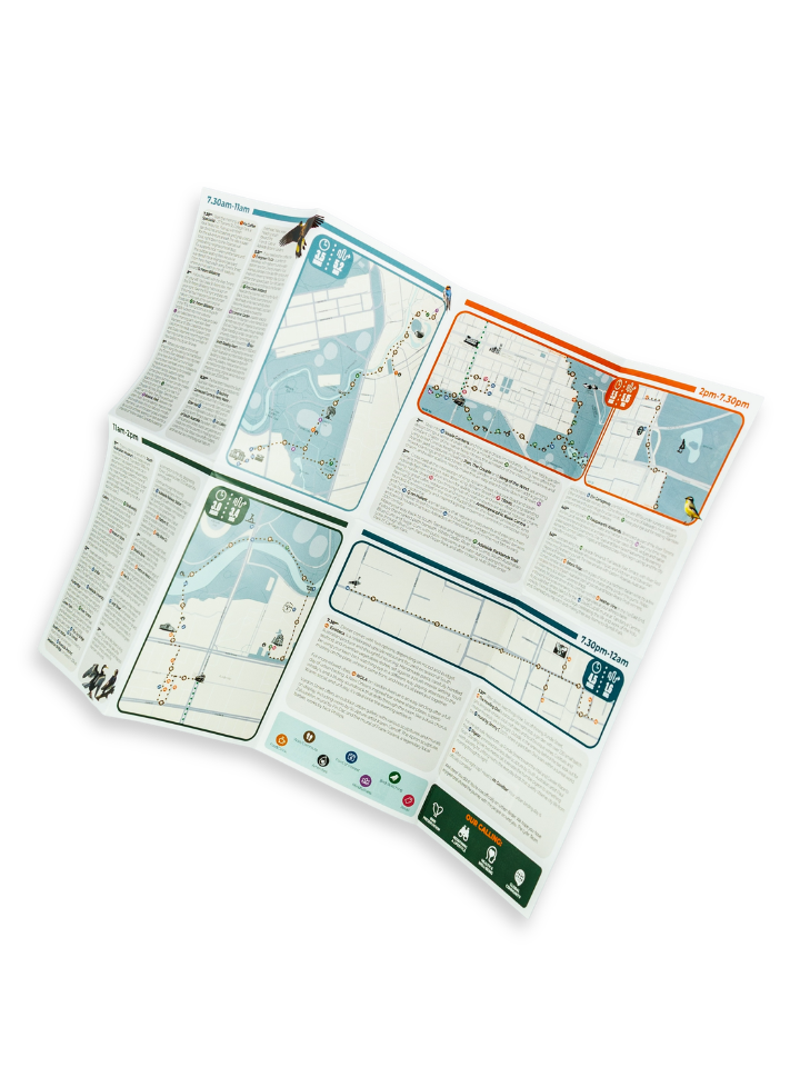 Maps and directions for the LYFER Urban Birders Guide, Bird The City Adelaide