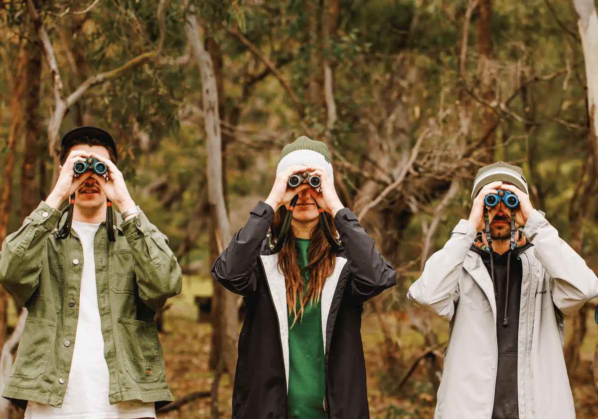Image of LYFER models wearing birding lifestyle tshirts