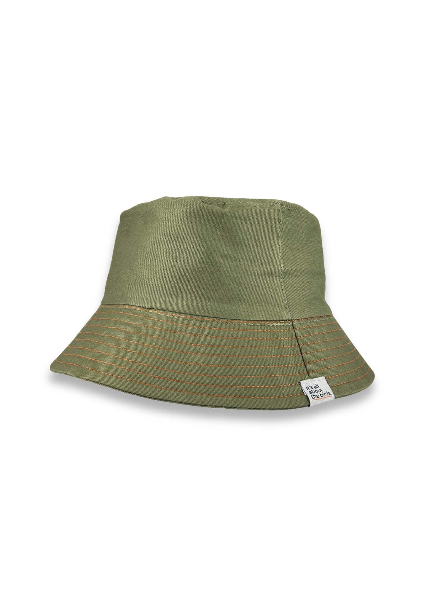 Green bucket hat on a white background