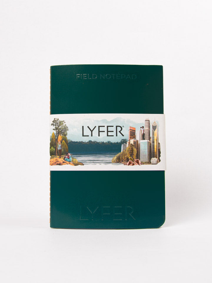 Lyfer Field notepad for birders, original design using 100% stone paper, durable, water-proof and tear-resistant.  Ideal for birdwatching or everyday notes.