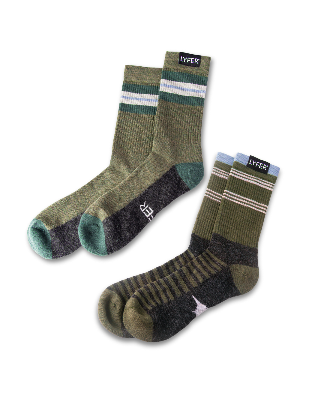 Lyfer original sock bundles with two designs shown in their full image.